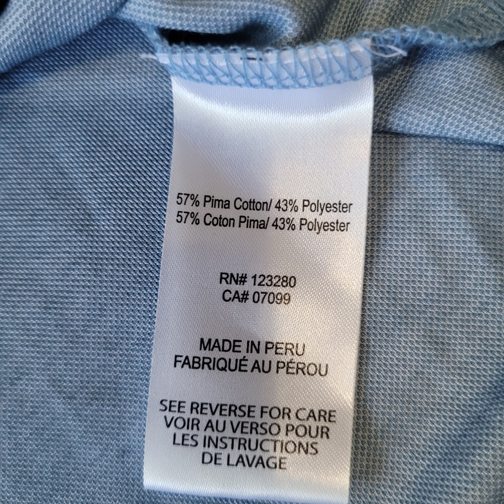Travis Mathew Golf Polo Shirt Mens Size 2XL Blue Buckets Chest Logo - Picture 5 of 7